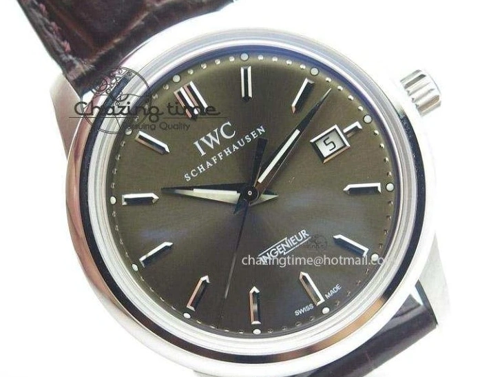 MIROTIME 0307 Affordable Ingeniuer St.Laurens SS Brown Dial MK 1:1 Best Edition On Black Leather Strap A 7365